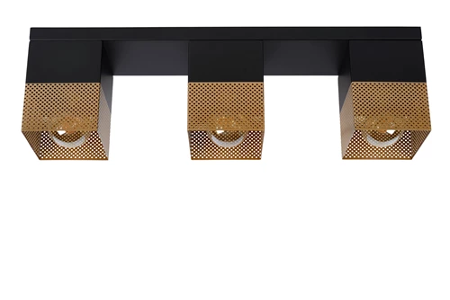 Lucide RENATE - Lámpara de techo - 3xE27 - Oro mate / Latón - apagado